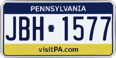 PA license plate JBH1577