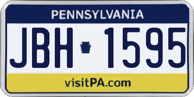 PA license plate JBH1595