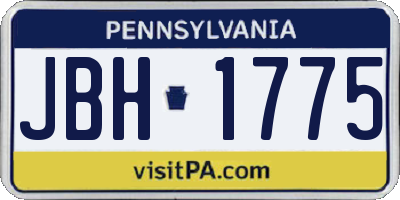 PA license plate JBH1775