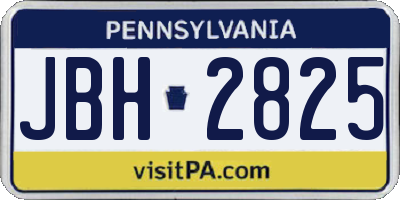 PA license plate JBH2825