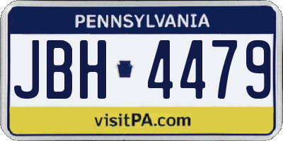 PA license plate JBH4479
