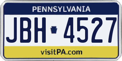 PA license plate JBH4527