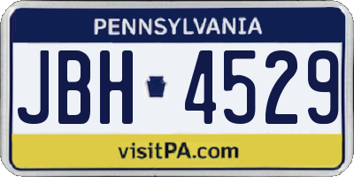 PA license plate JBH4529