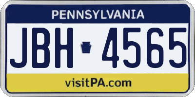 PA license plate JBH4565