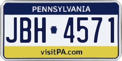 PA license plate JBH4571