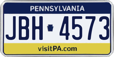 PA license plate JBH4573