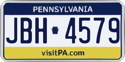 PA license plate JBH4579