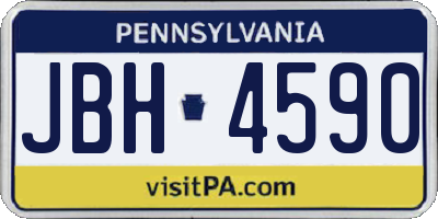 PA license plate JBH4590