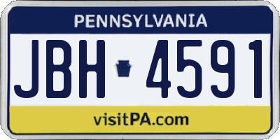 PA license plate JBH4591