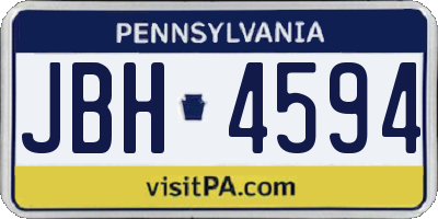 PA license plate JBH4594