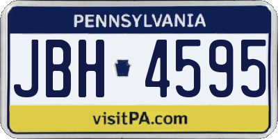 PA license plate JBH4595