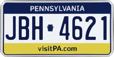 PA license plate JBH4621