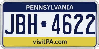 PA license plate JBH4622