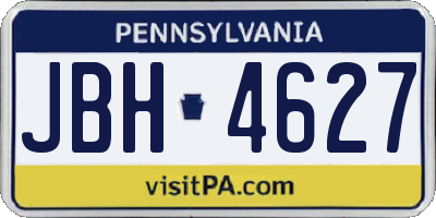 PA license plate JBH4627