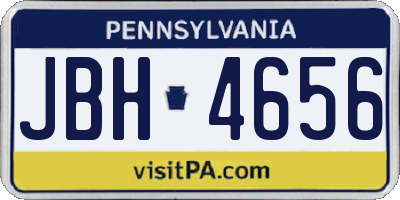 PA license plate JBH4656