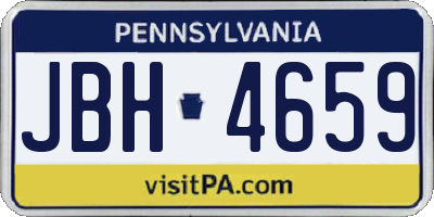 PA license plate JBH4659