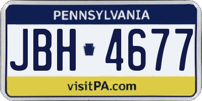 PA license plate JBH4677