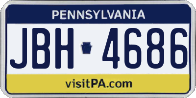 PA license plate JBH4686