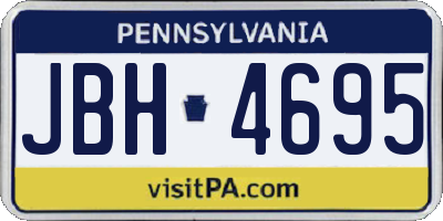 PA license plate JBH4695