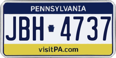 PA license plate JBH4737