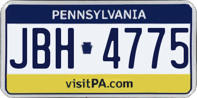 PA license plate JBH4775