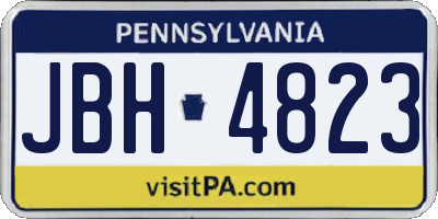 PA license plate JBH4823