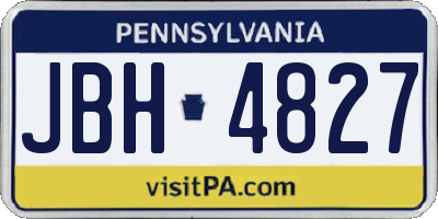 PA license plate JBH4827