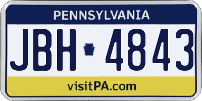 PA license plate JBH4843