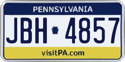 PA license plate JBH4857