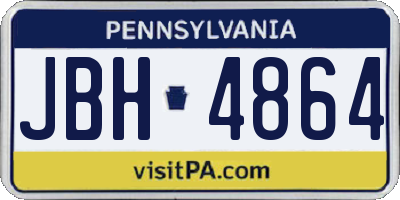 PA license plate JBH4864