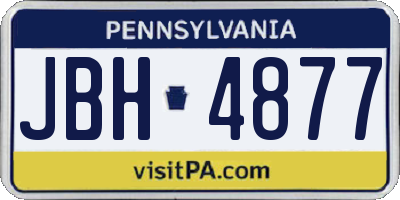 PA license plate JBH4877