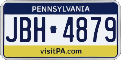 PA license plate JBH4879