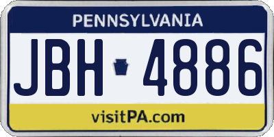 PA license plate JBH4886