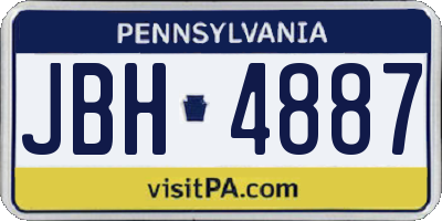 PA license plate JBH4887