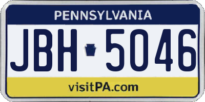 PA license plate JBH5046