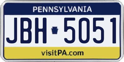 PA license plate JBH5051