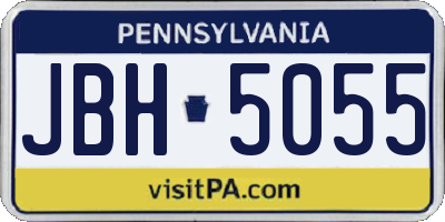 PA license plate JBH5055