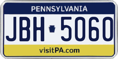 PA license plate JBH5060