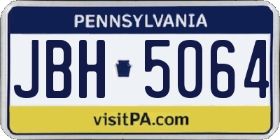 PA license plate JBH5064