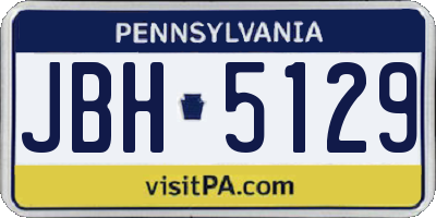 PA license plate JBH5129