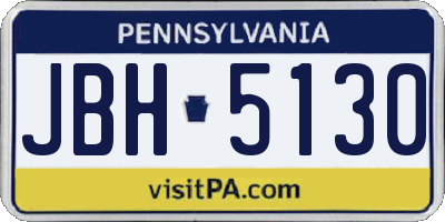 PA license plate JBH5130