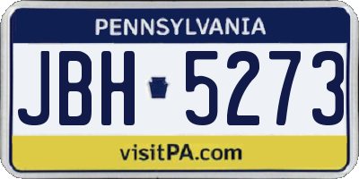 PA license plate JBH5273