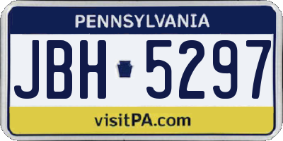 PA license plate JBH5297