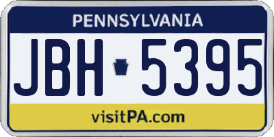 PA license plate JBH5395