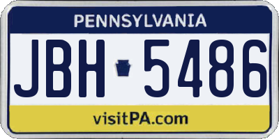 PA license plate JBH5486
