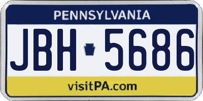 PA license plate JBH5686