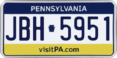 PA license plate JBH5951
