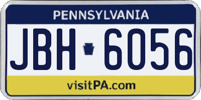 PA license plate JBH6056