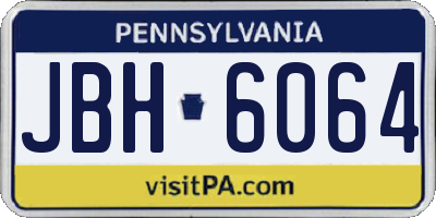 PA license plate JBH6064