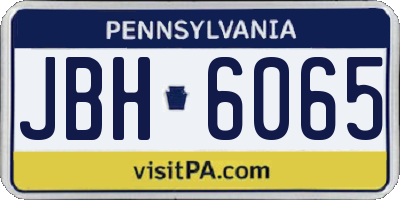 PA license plate JBH6065